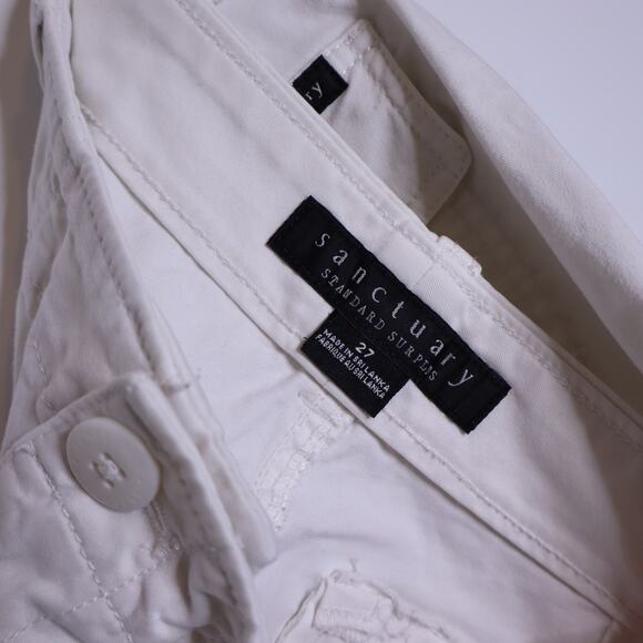 SANCTUARY Chino Jogger White Mid Rise Utility Pants Casual Women's 27 - Picture 10 of 10